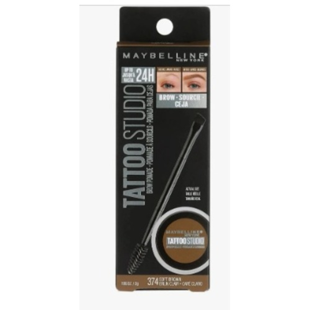 Maybelline Tattoo Studio Brow Pomade 374 Soft Brown Waterproof 0.106oz 3g